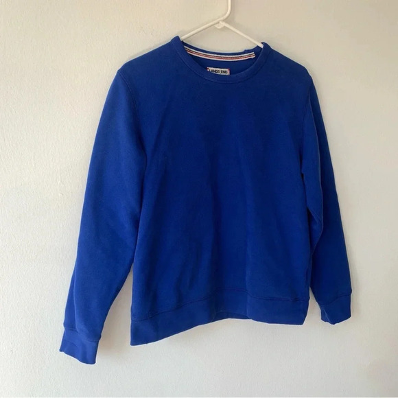 Vintage Land’s End Royal Blue Distressed Sweatshirt - Picture 1 of 4